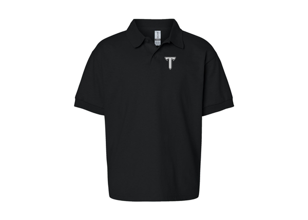 Youth Troy Trojans Gildan Dry Blend Jersey Polo