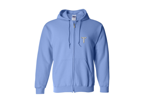 Men's Troy Trojans Gildan  Heavy Blend Full Zip Hooded Sweatshirt