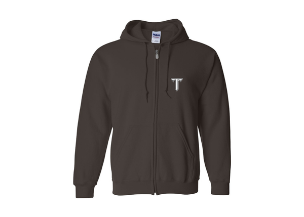 Men's Troy Trojans Gildan  Heavy Blend Full Zip Hooded Sweatshirt