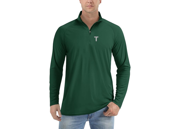 Men's Troy Trojans Lightweight Quarter-Zip Athletic Shirt Long Sleeve Performance Wear