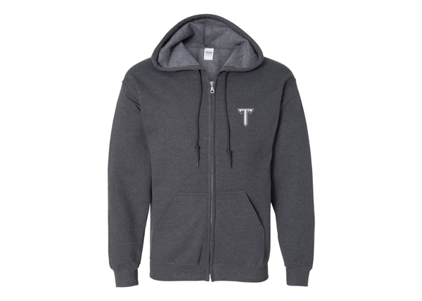 Men's Troy Trojans Gildan  Heavy Blend Full Zip Hooded Sweatshirt