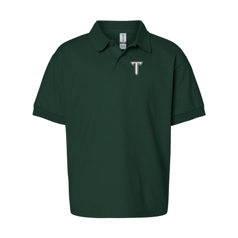 Youth Troy Trojans Gildan Dry Blend Jersey Polo