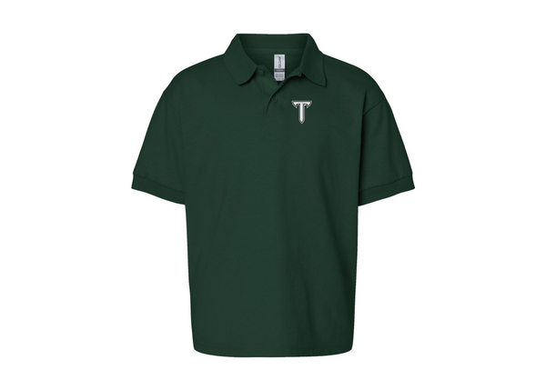 Youth Troy Trojans Gildan Dry Blend Jersey Polo