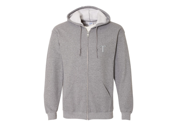 Men's Troy Trojans Gildan  Heavy Blend Full Zip Hooded Sweatshirt