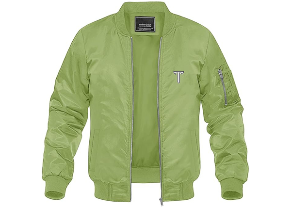 Men's Troy Trojans Lightweight Bomber Jacket Windbreaker Softshell Varsity Jacket Coat