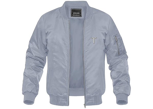 Men's Troy Trojans Lightweight Bomber Jacket Windbreaker Softshell Varsity Jacket Coat