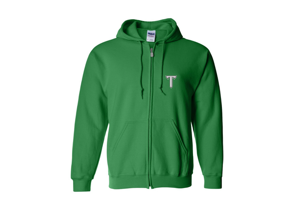 Men's Troy Trojans Gildan  Heavy Blend Full Zip Hooded Sweatshirt