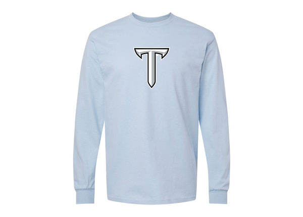 Men's Troy Trojans Gildan Heavy Cotton Long Sleeve T-Shirt