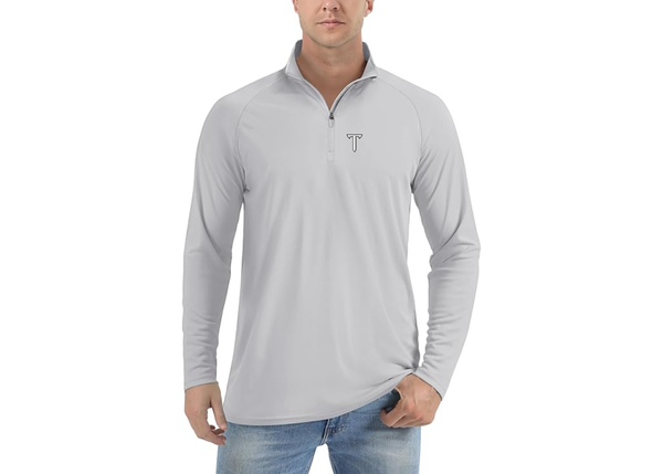 Men's Troy Trojans Lightweight Quarter-Zip Athletic Shirt Long Sleeve Performance Wear