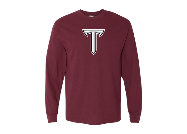 Men's Troy Trojans Gildan Heavy Cotton Long Sleeve T-Shirt