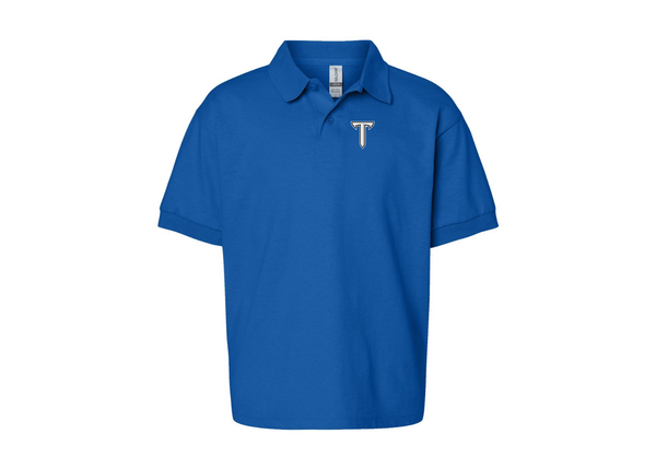 Youth Troy Trojans Gildan Dry Blend Jersey Polo