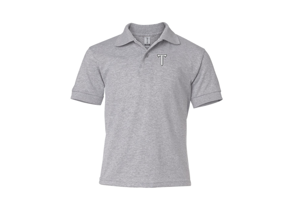 Youth Troy Trojans Gildan Dry Blend Jersey Polo