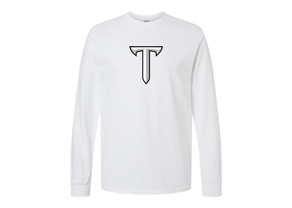 Men's Troy Trojans Gildan Heavy Cotton Long Sleeve T-Shirt